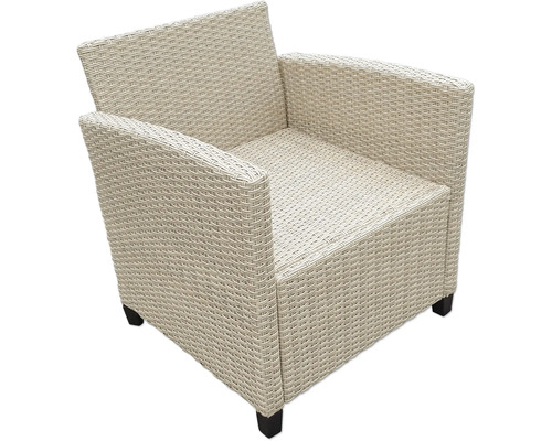Korbsessel für den Aussenbereich mit Armlehne