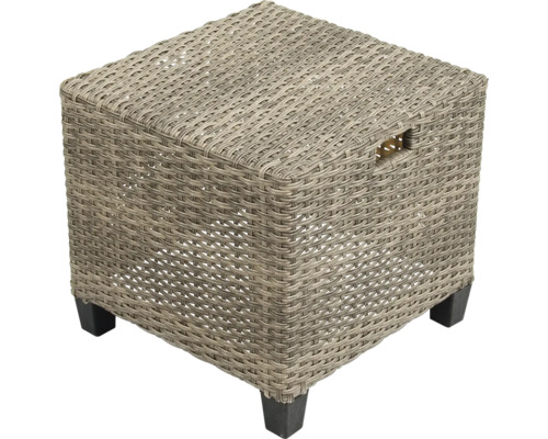 Geflochtener Beistelltisch mit Stauraum und Füßen