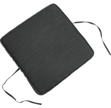 Schwarzes Stuhlkissen mit Bändern zur Befestigung