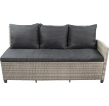 Rattan Gartenbank mit drei Kissen