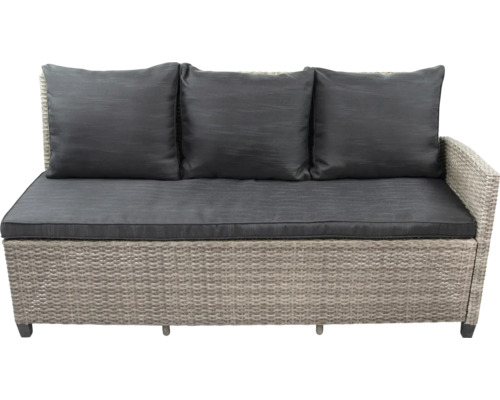 Rattan Gartenbank mit drei Kissen