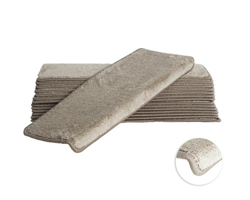 Set de tapis d'escalier Sweet rectangulaire beige 23,5x65x4,5 cm 15 pièces Set de tapis d'escalier Sweet rectangulaire beige 23,5x65x4,5 cm 15 pièces