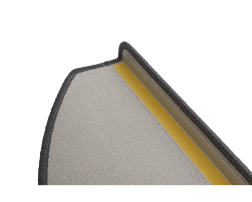 Détail d''une marche d''escalier avec moquette et bande adhésive