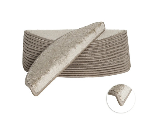 Kit de tapis d'escalier Sweet demi-rond beige 16,5x56x3,5 cm 15 pces Kit de tapis d'escalier Sweet demi-rond beige 16,5x56x3,5 cm 15 pces