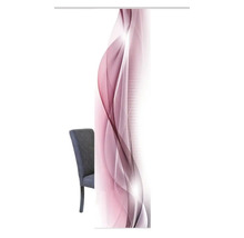 Panneau coulissant avec motif abstrait et chaise