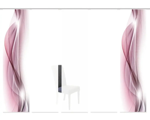 Panneau japonais avec motif abstrait et suspension à boucles