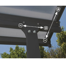 Pergola CANOPIA by Palram Feria 4x4.2 425 x 380 cm anthracite