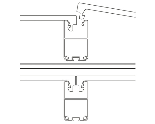 Detailansicht der Aluminiumprofile für Gewächshäuser