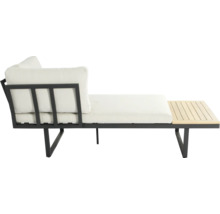 Gartenlounge mit Metallrahmen, Sitzkissen und Tischplatte