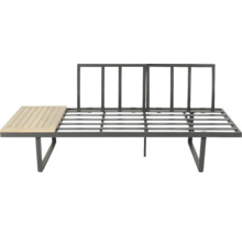 Gartenbankgestell mit Seitentisch aus Holz