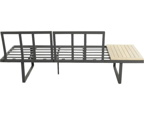 Gartenbankgestell aus Metall mit Ablagefläche