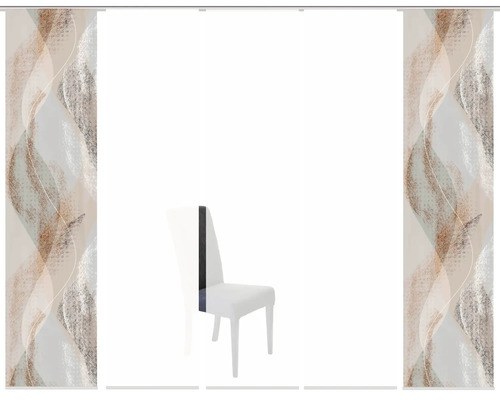 Panneaux japonais avec motif abstrait et chaise