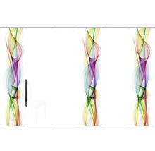 Panneau japonais impression numérique Bolge multi lot de 6 60x245 cm