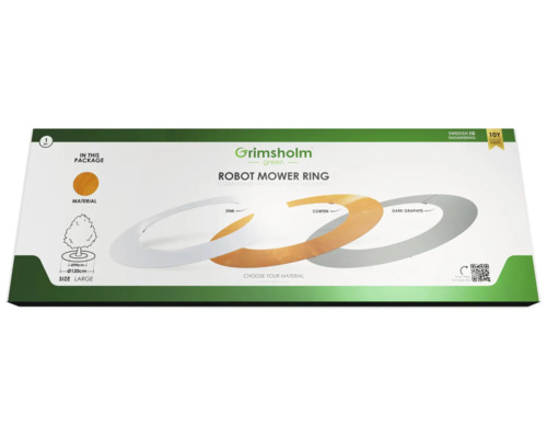 Grimsholm Robot Mower Ring Packung mit Materialauswahl Zink, Corten und dunklem Graphit