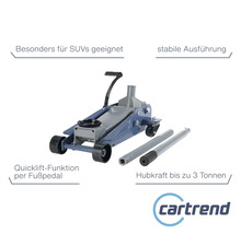Cric Cartrend avec une capacité de levage jusqu''à 3 tonnes