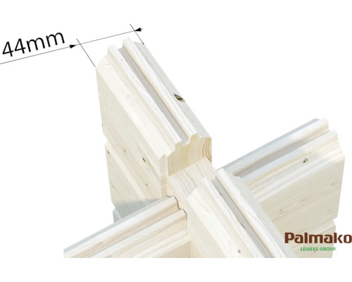 Vue détaillée d''une madrier de 44 millimètres