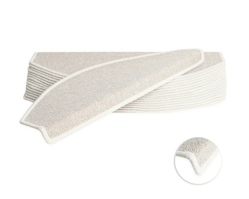 Set de tapis d'escalier Rambo semi-circulaire beige 23,5x65x4,5 cm 15 pièces Set de tapis d'escalier Rambo semi-circulaire beige 23,5x65x4,5 cm 15 pièces