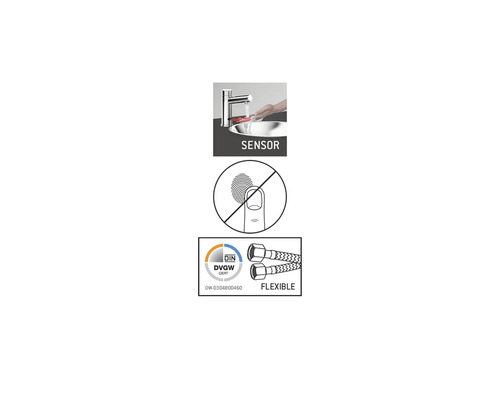 Symbolbild für Sensor, berührungslose Bedienung und flexible Anschlussschläuche