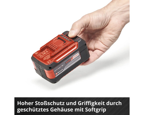 Batterie Einhell Power X-Change dans une main