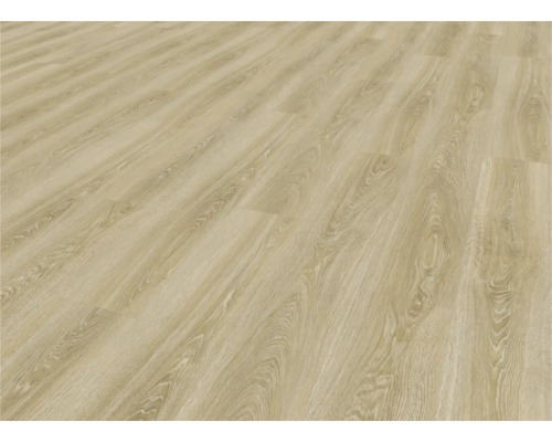 Verlegter Vinyl-Bodenbelag mit Holzoptik.