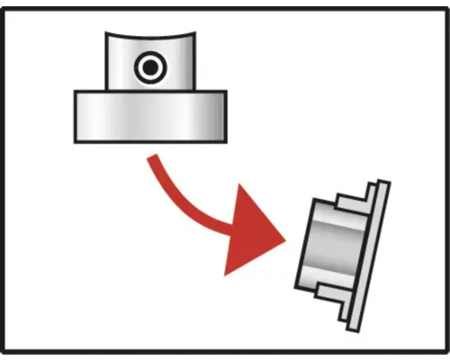 Illustration de la pose du capuchon de pulvérisation