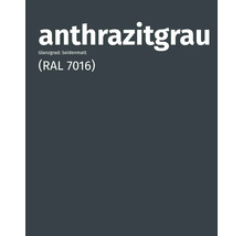 Anthrazitgraue Farbe, seidenglänzend, RAL 7016