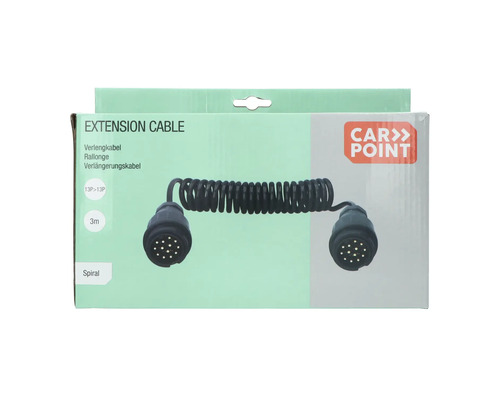 Verpackung eines spiralförmigen Verlängerungskabels mit 13-poligen Steckern und einer Länge von 3 Metern
