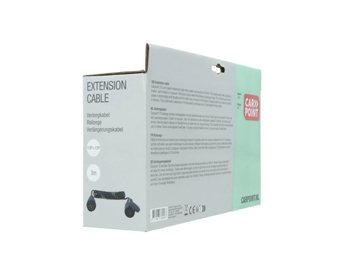 Verpackung eines Carpoint Verlängerungskabels mit einer Länge von 3 Metern