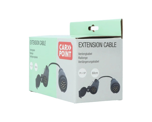 Verpackung eines Carpoint Anhänger-Verlängerungskabel 7-polig auf 13-polig mit 60 Zentimeter Länge