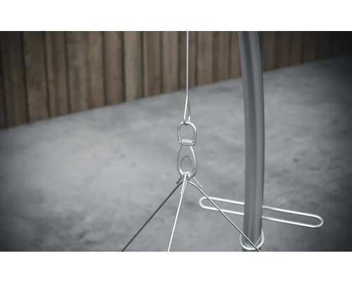 Detailaufnahme einer Hängevorrichtung für Hängesessel