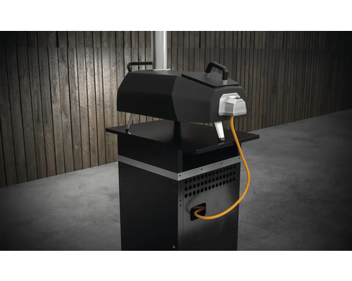 Four à pizza avec support et câble orange