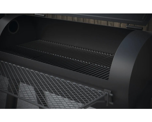 Barbecue ouvert avec grille et étagère
