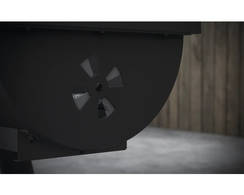 Vue détaillée du système de ventilation d''un barbecue