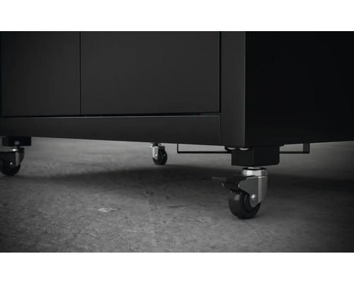 Élément bas mobile avec roulettes pour atelier