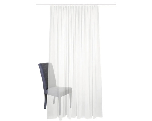 Rideau avec ruban de rideau Flamio blanc 600x160 cm