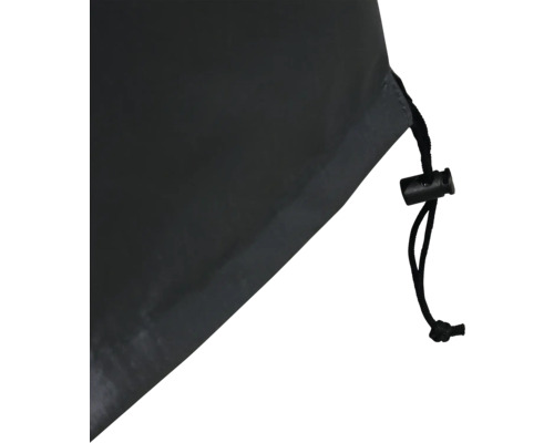 Gros plan d''une housse de protection noire avec cordon de serrage