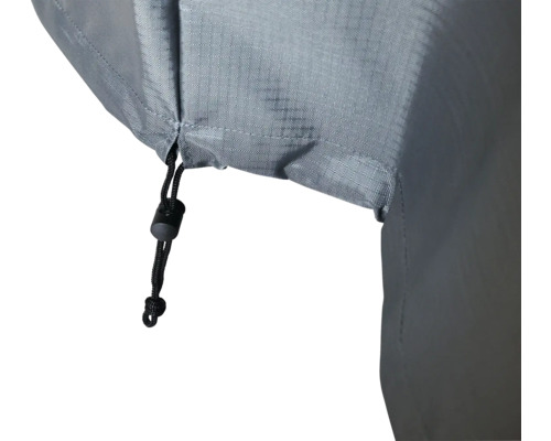 Detailaufnahme einer Abdeckung mit Kordelzug