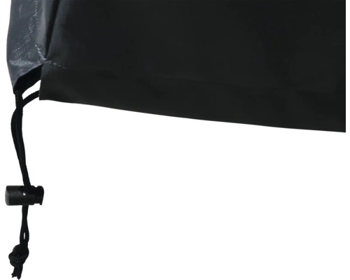 Detailansicht einer Abdeckung mit Kordelzug