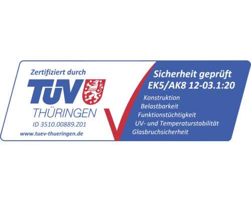 Label TÜV Thuringe pour la sécurité contrôlée