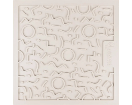 Plaque District 8 avec formes géométriques