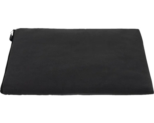 Coussin d''assise rectangulaire noir avec fermeture éclair