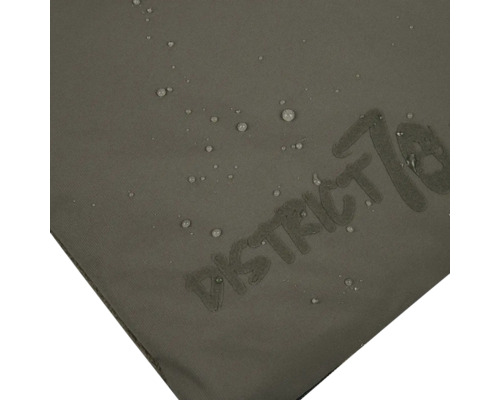 Couverture pour chien hydrofuge avec logo District 70 et gouttes d''eau