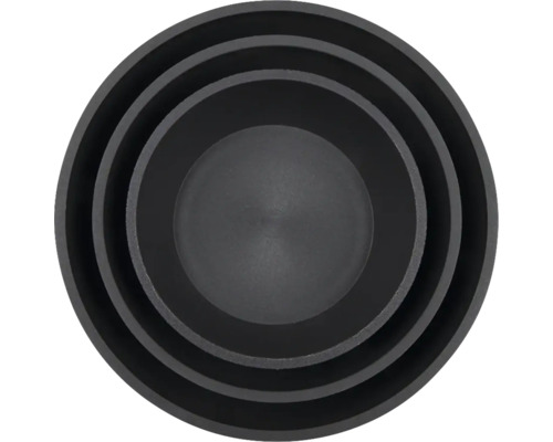 Schwarzer Lampenschirm aus Metall, Draufsicht