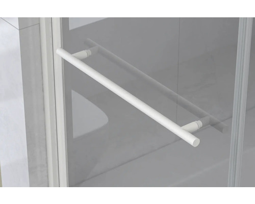 Detailansicht einer Duschkabine mit Griff