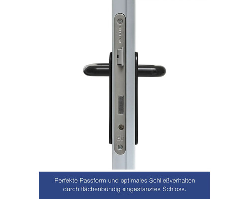 Serrure de porte avec poignée noire