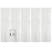 Panneau japonais lot de 5 Konturo blanc 60x245 cm
