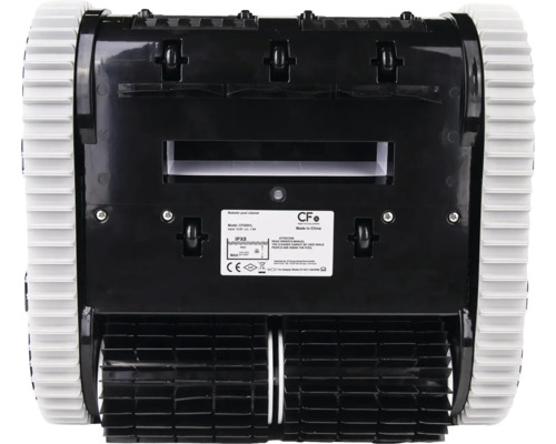 Nettoyeur de piscine vu d''en bas