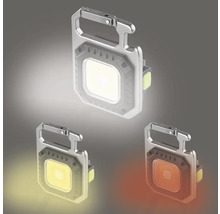Lampe de porte-clés LED avec mousqueton et différentes couleurs de lumière