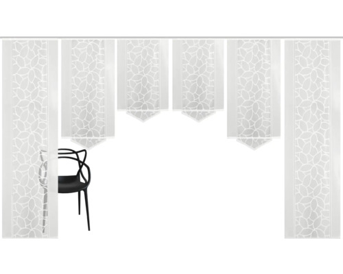 Echarpes décoratives avec motif de feuilles et une chaise