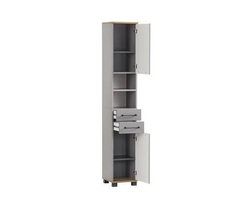 Hochschrank mit Regalböden und Schubladen